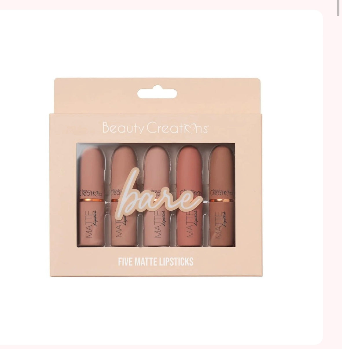 Bare matte lipstick set